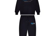 Trapstar Decoded Chenille Hooded Tracksuit Black/Blue/Grey