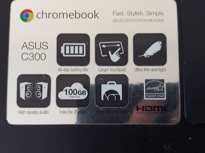 ASUS ChromeBook, Model C300S, Powerwashed and reset