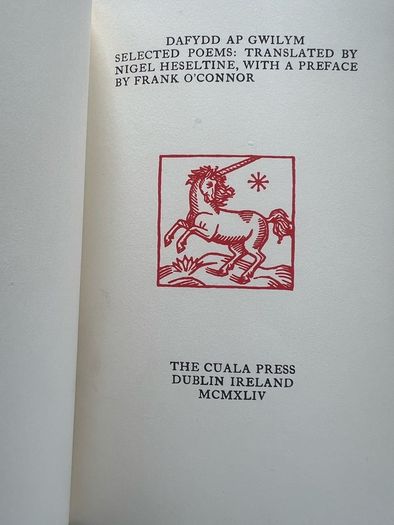 W B Yeats Cuala Press 8 Books J M Synge Seven Poems