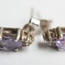 Beautiful Purple Amethyst Sterling Silver 925 Vintage Earrings Image 10