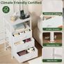 3 Drawers Chest of Drawers for Bedroom with Charging Station and LED Light Image 3
