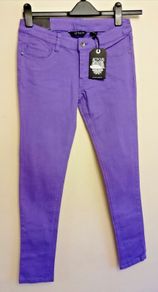 Ladies Atticus Skinny Jeans UK Size 8 W26 L29 Violet New With Tags Low Waist CAN POST