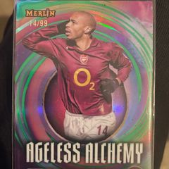 Topps Merlin 24/25 Thierry Henry Ageless Alchemy 14/99 kit number match.