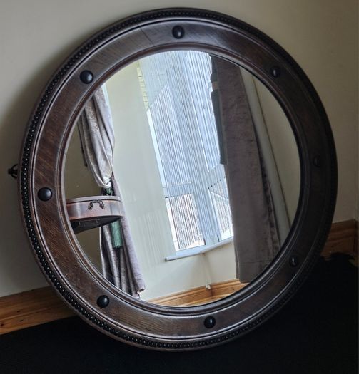 Vintage Regency-Style Convex Wall Mirror