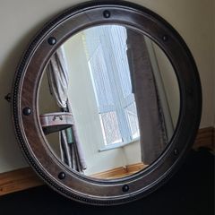Vintage Regency-Style Convex Wall Mirror