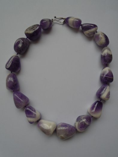 Chunky Amethyst necklace. Statement necklace, Gemstone necklace, Feb birthstone, Jewellery