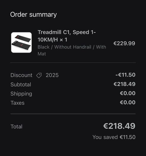 Treadmill C1 (1-10km/h)