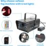 Smoke Machine,softeen Fog Machine with 6 Led Lights and 2 Wireless Remotes,Adjustable Colors and Lighting Modes,Supports Separate or Combination Operation of Fog and Lights,For Halloween, Christmas Image 4