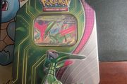 Pokemon. Paradox Clash Tin featuring the Iron Leaves ex promo