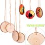 Natural Wood Slices 30 Pcs 6-7cm Drilled Hole Unfinished Log Wooden Circles for DIY Crafts Wedding Decorations Christmas Ornaments with Free Gifts Image 2