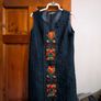 Size M Navy shift dress with floral motif Image 2