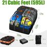 Car Roof Bag,21 Cubic Feet Large Roofing Cargo Carrier Bags Waterproof Soft Rooftop Luggage Storage Box for Any Cars With/Without Roof Rack/Rails/Bars Image 8