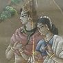 Framed Vintage Indian Peepal Leaf Paintings Image 4