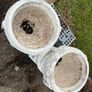Vintage cast stone garden urns planters X2 Image 2