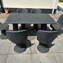 Solid Concrete Garden Dining Set Image 3