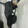 Carved Black Bull Skull Image 6