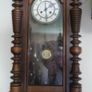 Victorian Wall Pendulum Clock 27" x 14" (clocks work well, chimes on hour and half hour) Image 3