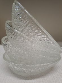 Vintage 1960s Prawn Avocado Cocktail Glass Bowls
