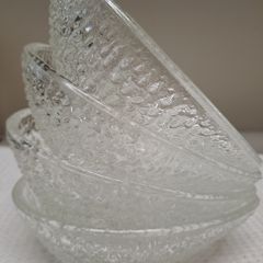 Vintage 1960s Prawn Avocado Cocktail Glass Bowls