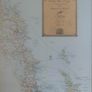 FRAMED LARGE MAP OF New Zealand Golden Opus Voyage February 1999 Howard & Meriel Image 3