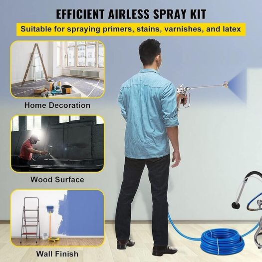 Airless Paint Spray Kit with 50 Feet Blue Hose