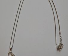 Sterling Silver Heart Necklace With Cubic Zirconia