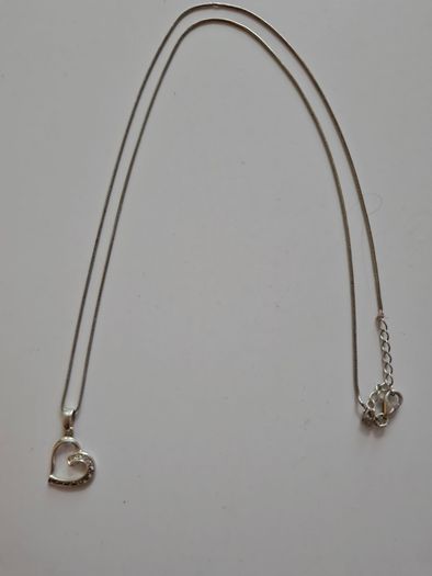 Sterling Silver Heart Necklace With Cubic Zirconia