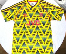 1991/93 Arsenal Away Bruised Banana Official Adidas Replica Jersey(ge4787) Size M Adults