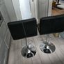 Black and Chrome Barstools Image 2