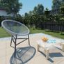 Garden Moon Chair Poly Rattan Grey Image 5