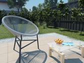 Garden Moon Chair Poly Rattan Grey