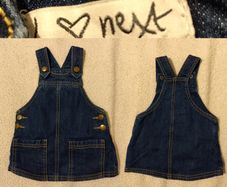 Next Blue Denim Pinafore Dress