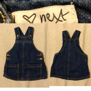 Next Blue Denim Pinafore Dress