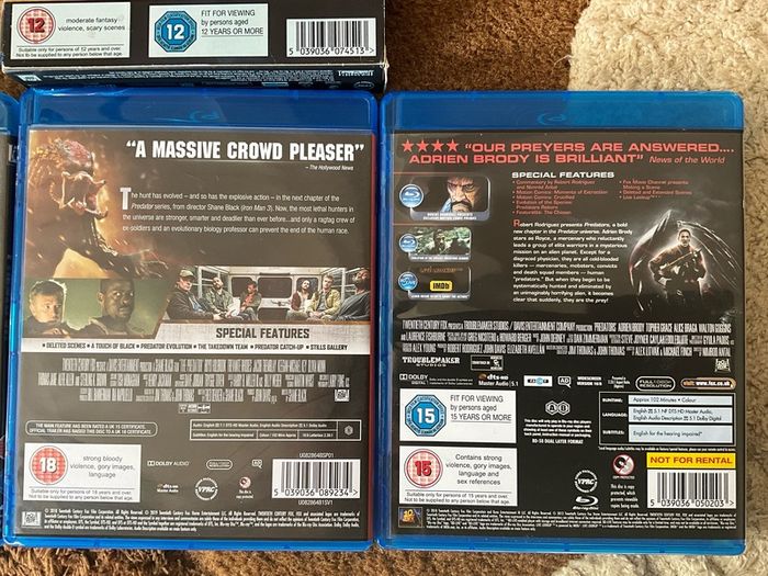 Star Wars Saga & Predator Blu Ray