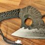 Kitchen Axe Unique Viking Style engrave by Di'Casteel Image 7