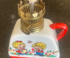 Vintage 50's/60's Porcelain Oil Lamp