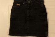 Wrangler Black Denim Mini Skirt
