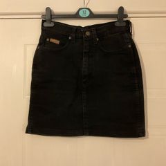 Wrangler Black Denim Mini Skirt