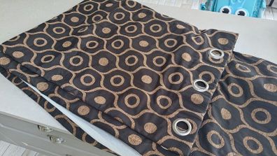 Blackout curtains, brown coloured pattern