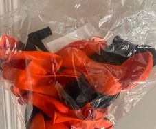 Various size halloween colours balloons