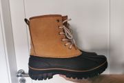 Rubber and genuine suede boots