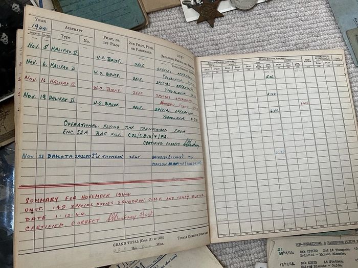 Rare WW2 RAF special duties aircrew grouping of Mk viii flying goggles and leather flying gloves