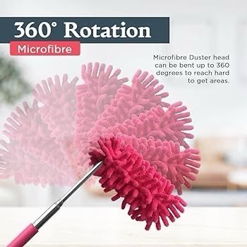 NEW SALE | 3pk Microfibre Extendable Feather Duster Brush | Feather Dusters for Cleaning Extendable Duster up to 76cm