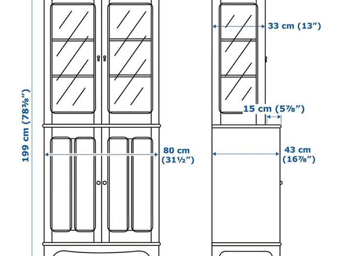 IKEA Lommarp cabinet with glass doors