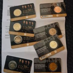 8X 2 euro coin U2 50th Anniversary 2026 BU quality in coincard