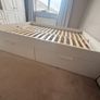 IKEA BRIMNES King Size Bed Frame with Storage and Slatted Base Image 6