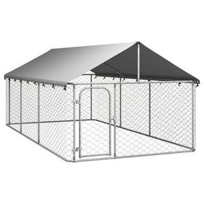 FREE EXPRESS SHIPPING Outdoor Dog Kennel with Roof 400x200x150 cm