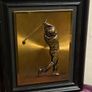Vintage 3D Copper "Golfer Mid-Swing" Picture signed by Artist Image 5