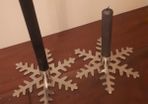 Metal snowflake candle sticks