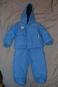 Little Rocha 2-in-1 blue hooded snowsuit 74cm 6-9 months